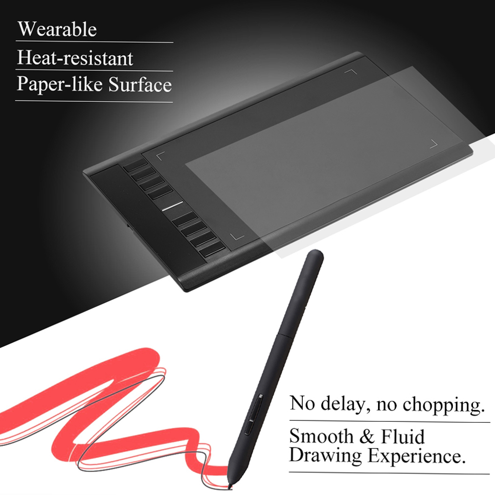 Ugee – tablette graphique M708 pour dessin, 8192 niveaux de sensibilité à la pression, rapide, nouveauté