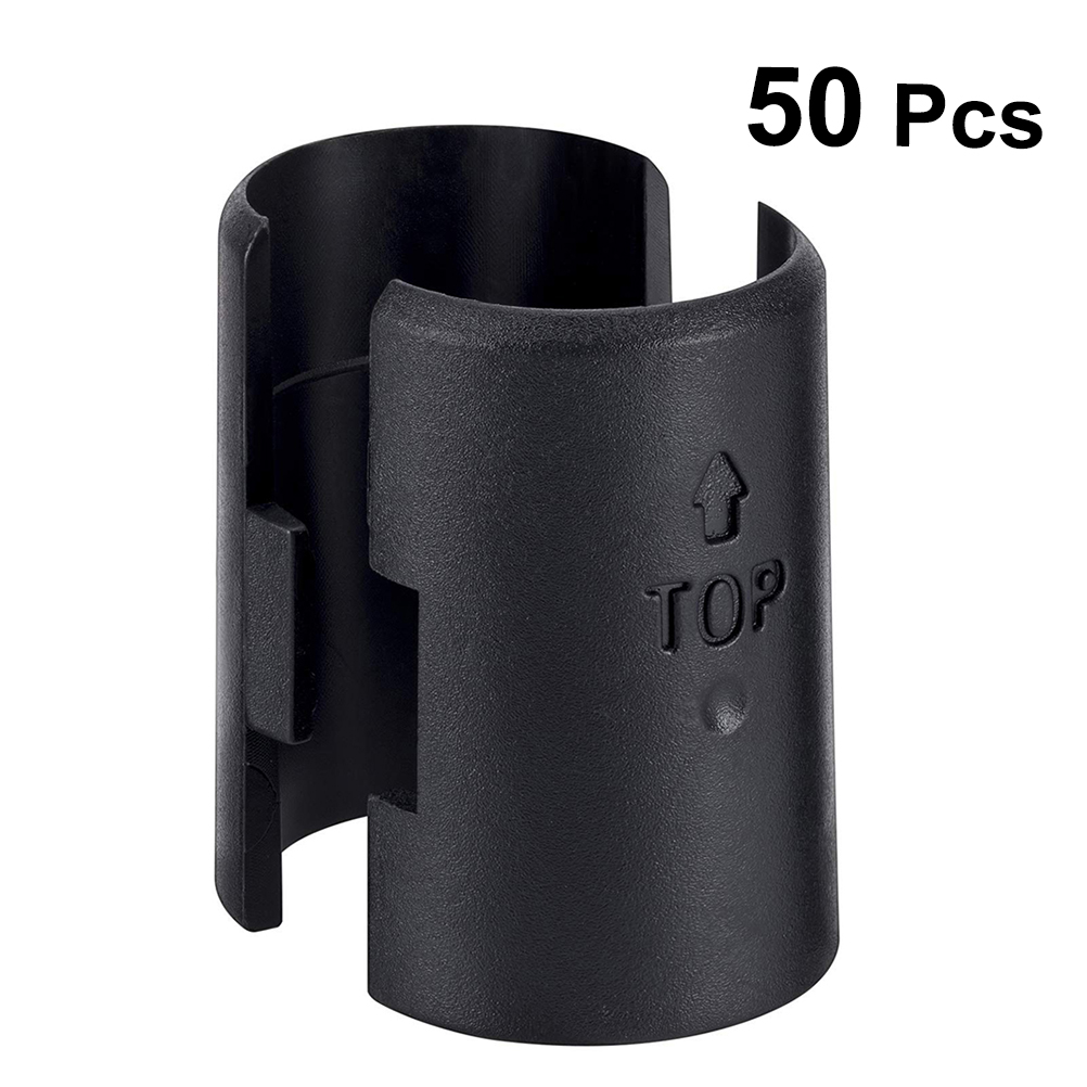 50PCS/Set 19.0 Wire Fixed Plastic Clip For Pipe And Bamboo Pipe Fixing Shelf Lock Clips(Black)