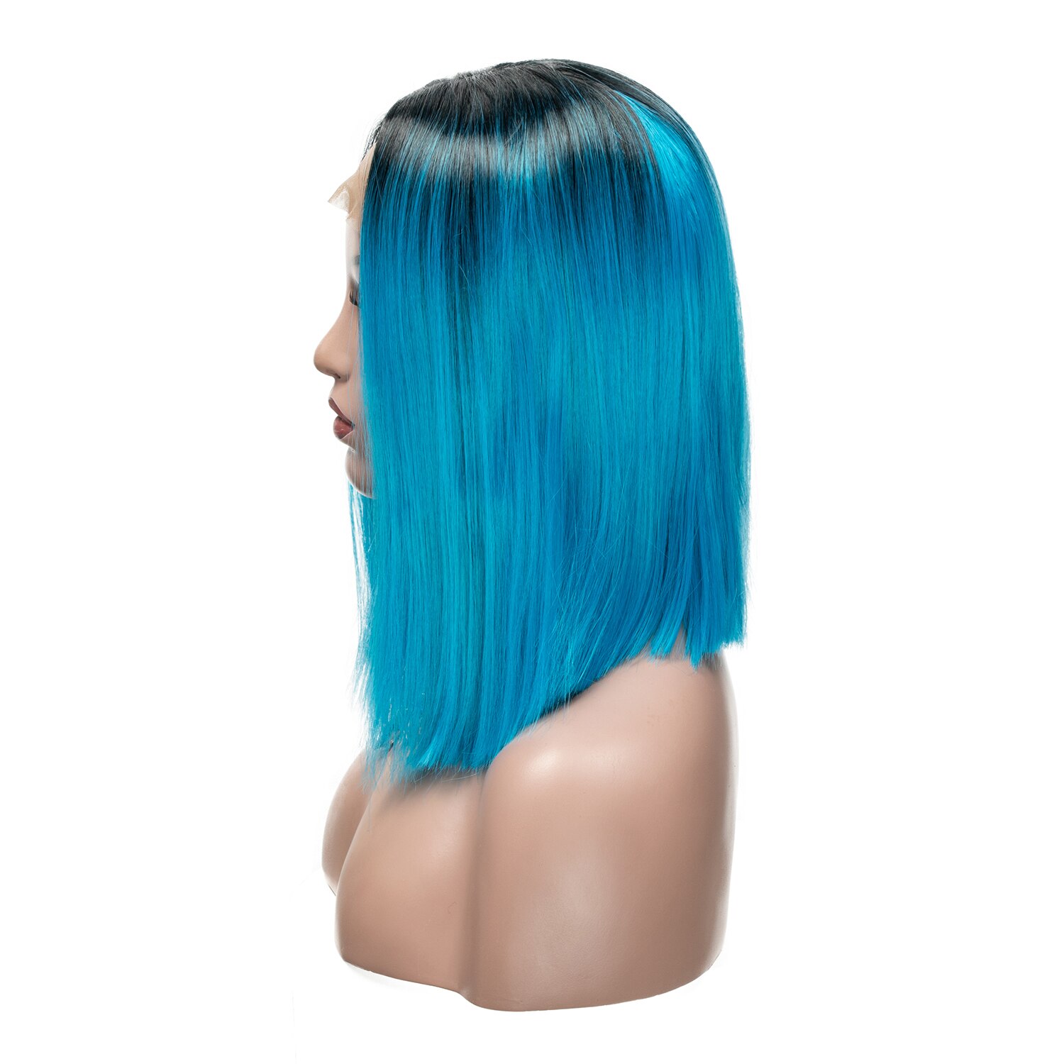 Lace Front Synthetic Hair Blue Wigs Natural Color Heat Resistant Synthetic Hair Wig For Women Middle Part Lace Front Wigs