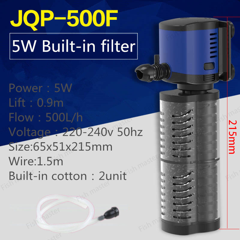 3 in 1 Filter für Aquarium Aquarium Filter Mini Aquarium Filter Aquarium Sauerstoff Tauch Wasserfilter: UK Adapter Stecker / JQP-500F