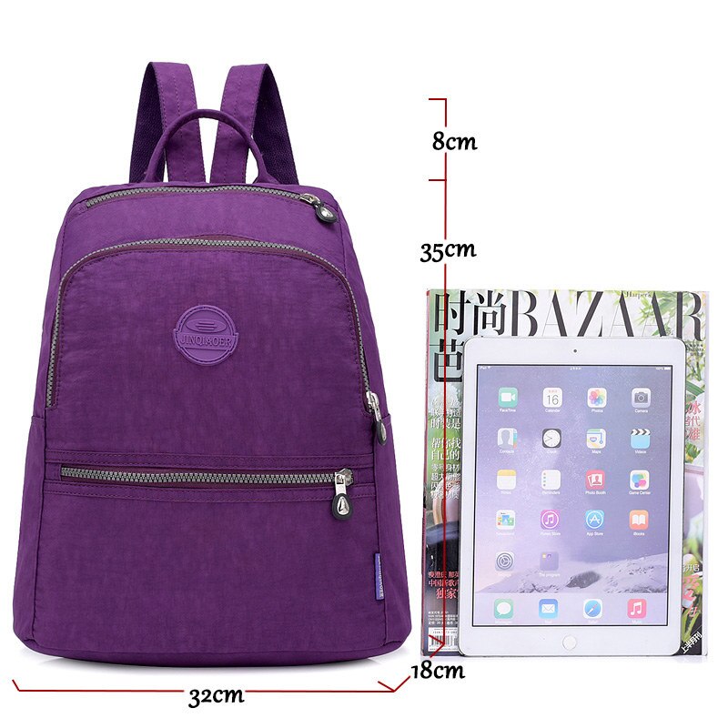 12 Kleuren Mode Vrouwen Nylon Rugzak Vrouwen Schouder Reistassen Waterdichte Casual Dagrugzak Voor Meisje Rugzak Mochila Feminina