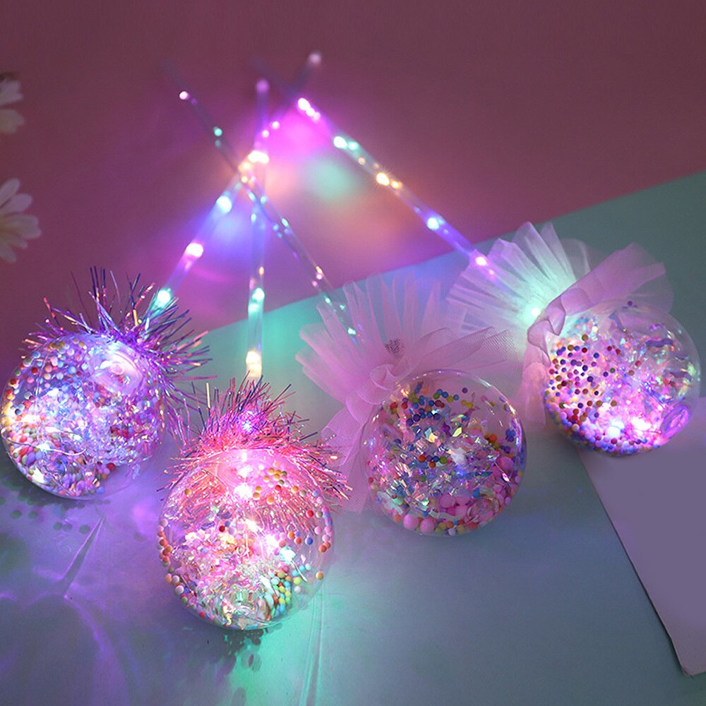 Light-up Magic Ball Wand Glow Stick LED Toy For Birthday Princess Halloween