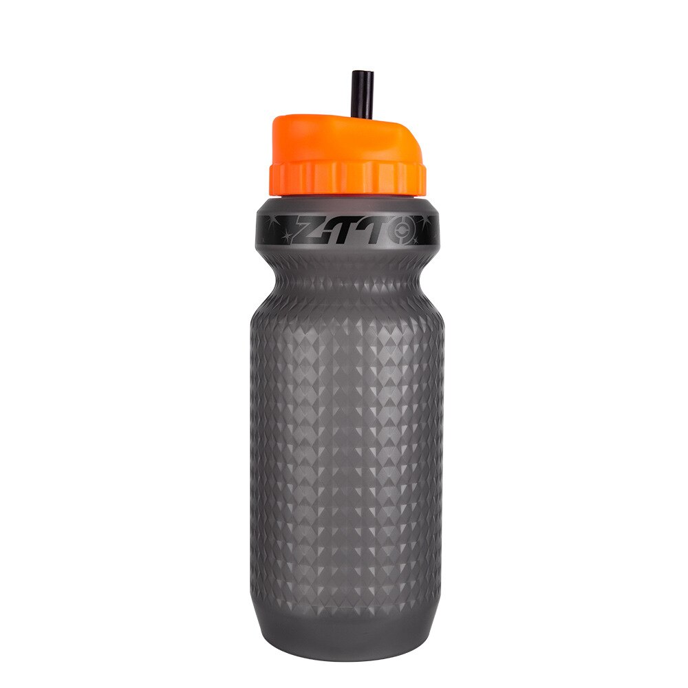 650ml butelka wody ściskać 22 uncja silikonowe butelki sportowe o dużej pojemności butelka na wodę ze słomką jazda na rowerze turystyka rowerowa siłownia sport: pomarańczowy