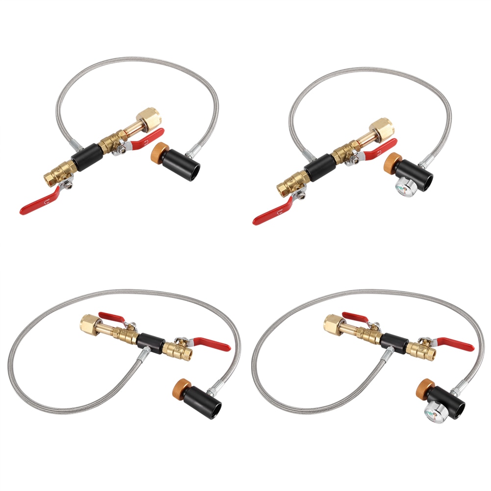 G1/2 CO2 Cylinder Refill Adapter with Hose for Filling Bottle Tank Cylinder Air Co2 Filled Adapter Inflation
