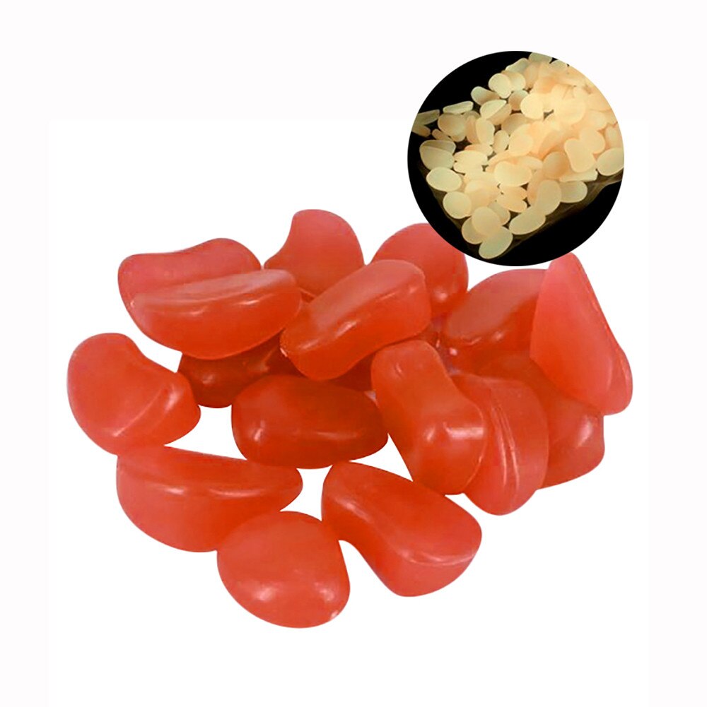 Luminous Stone Glow In Dark Garden Pebbles Glow Stones for Outdoor Lawn Walkways Home Decoration Fish Tank Aquarium Rocks: G-100PCS
