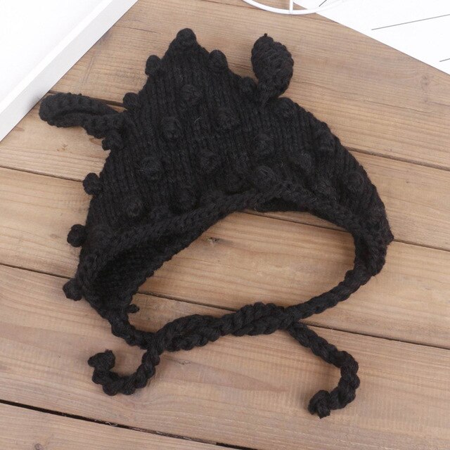 Gorros de lana con orejeras para bebés, con cordones, para otoño e invierno, para hombres y mujeres, sombreros artesanales, bonitos de punto