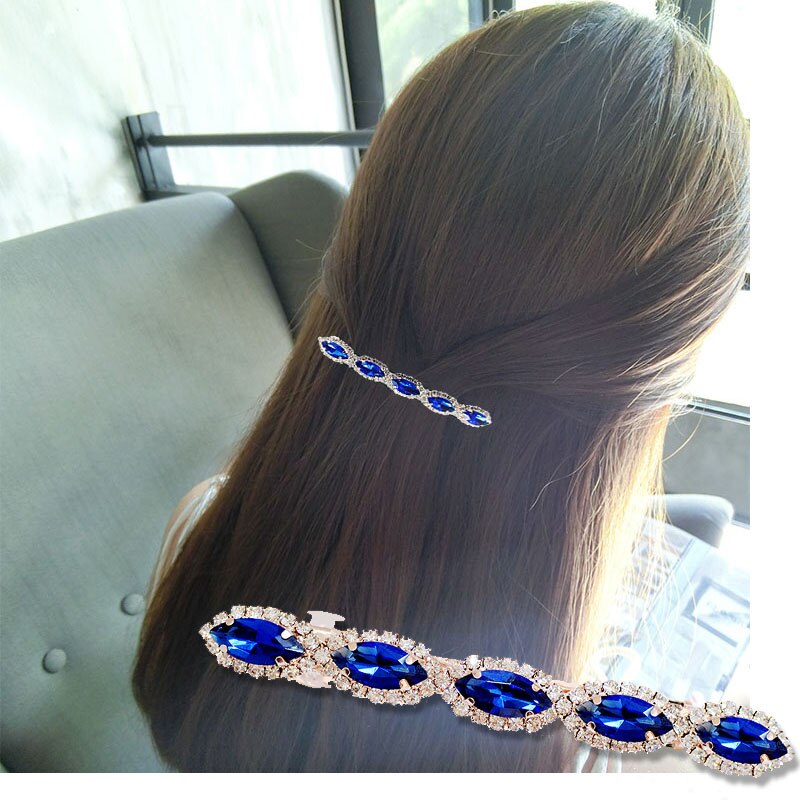 Rhinestone metal hårnål kvinder krystal hår klip hårspænder blanding farve piger hår tilbehør