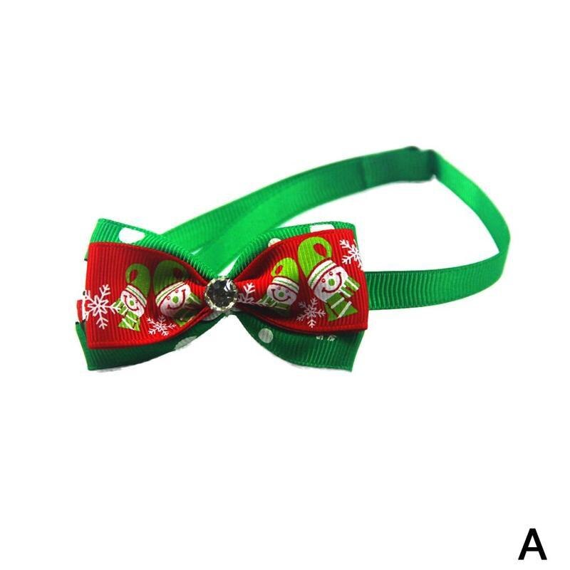 1 stk kæledyrs slipshalsbånd 20-36cm juleseriehalsbåndsbånd med skinnende rhinestone, der klæder halloween optimalt: Rødgrøn
