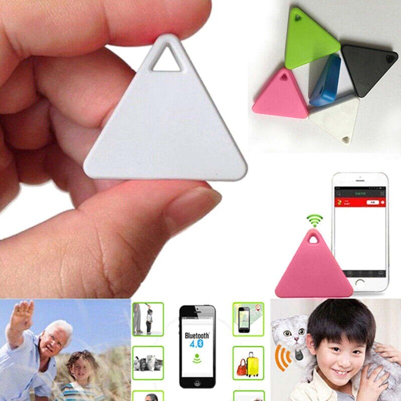 Mini Triangle Bluetooth 4.0 Tracker GPS Anti-lost Pocket Size Smart Tracker for Car Wallet Key Collar for Olds Kids Pets