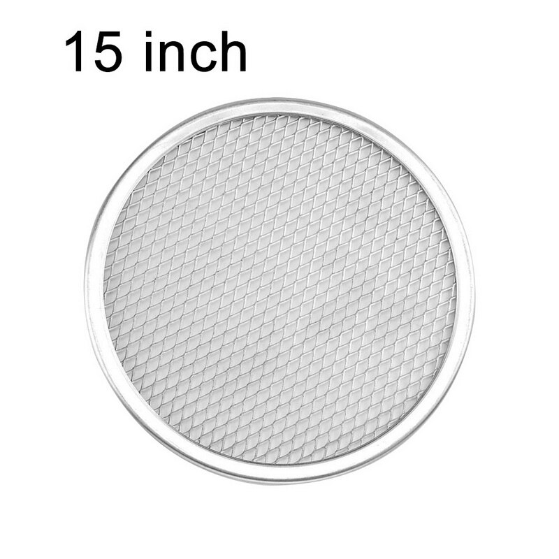 Nonstick bagegrej pizza pande aluminium pizza skærm til køkken restaurant pizza net aluminium fortykket pizza bageware net: 15 tommer