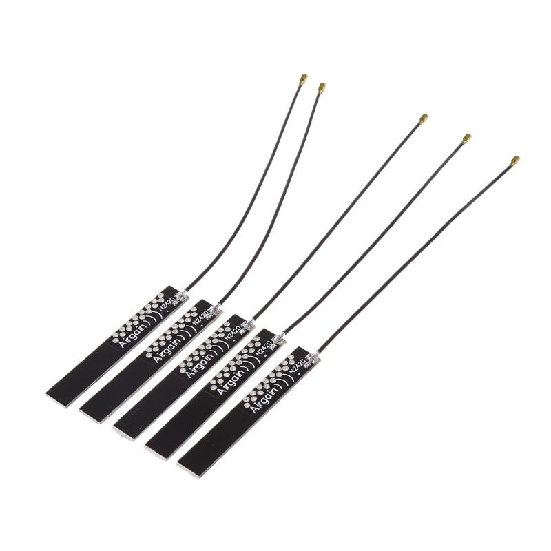 5 pièces 2.4Ghz IPX IPXE connecteur PCB intégré antenne 4dBi haut Gain WIFI antenne interne autocollant 10CM