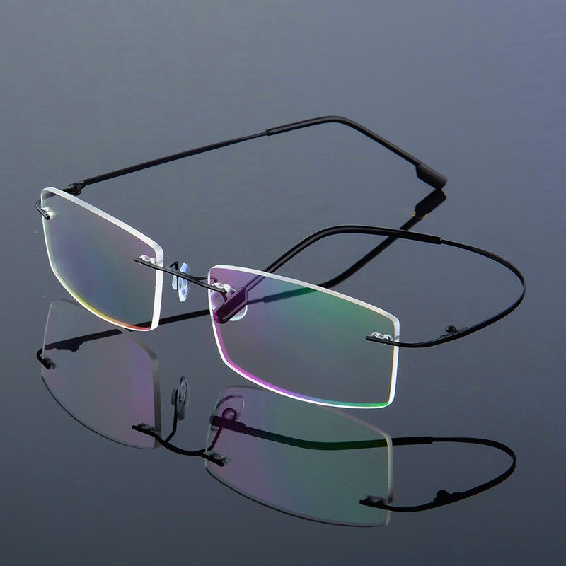 Ultralette  tr90 hukommelse titanium kantløse læsebriller mænd og kvinder presbyopic briller  +1.0 +1.5 +2.0 to+3.5 +4.0: 250 grader