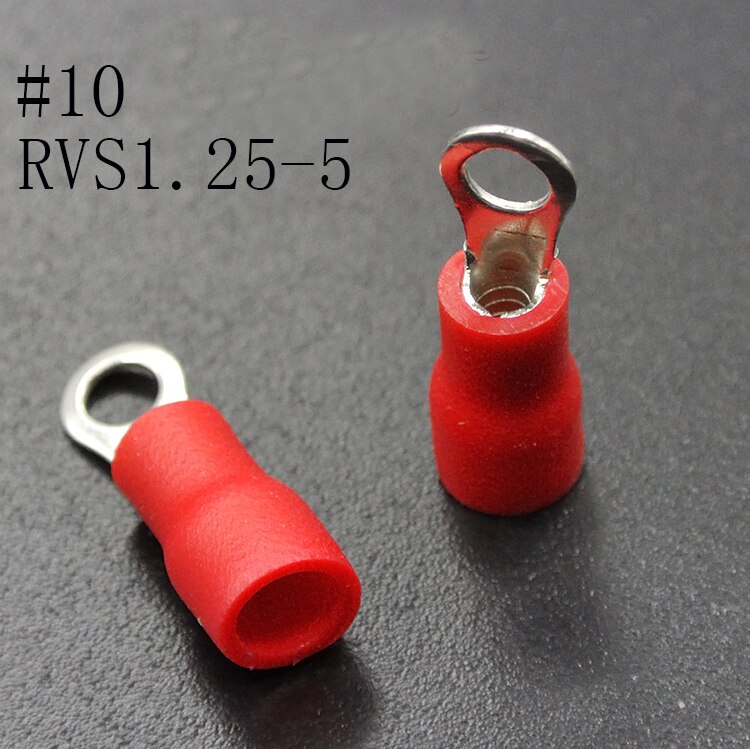 50 kpl 22-16 awg  #4 #6 #8 #10 1/4 5/16 3/8 1/2 rv1.25-4 johtorengasliittimet punaiset liittimet kaapeli johto liitin puristusliitin: Rv1 tai 25 5