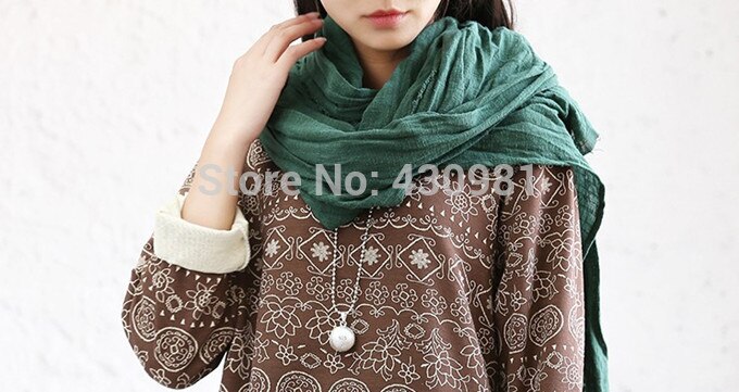 100cm*140cm etniska linne bomull crepe tyg skrynkliga sluby material för gardin scarf klänning