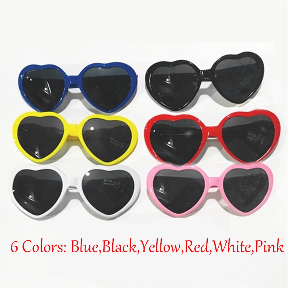 Gafas con forma de corazón 3D, gafas con efecto especial, luces de difracción de corazón, se convierte en lentes de imagen de amor, fiestas y festivales,