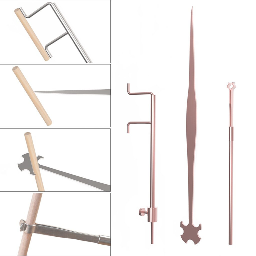 NAOMI Cello Sound Post Tools Set Stainless Steel Soundpost Setters Soundpost Retrievers Soundpost Gauges DIY Cello Tools