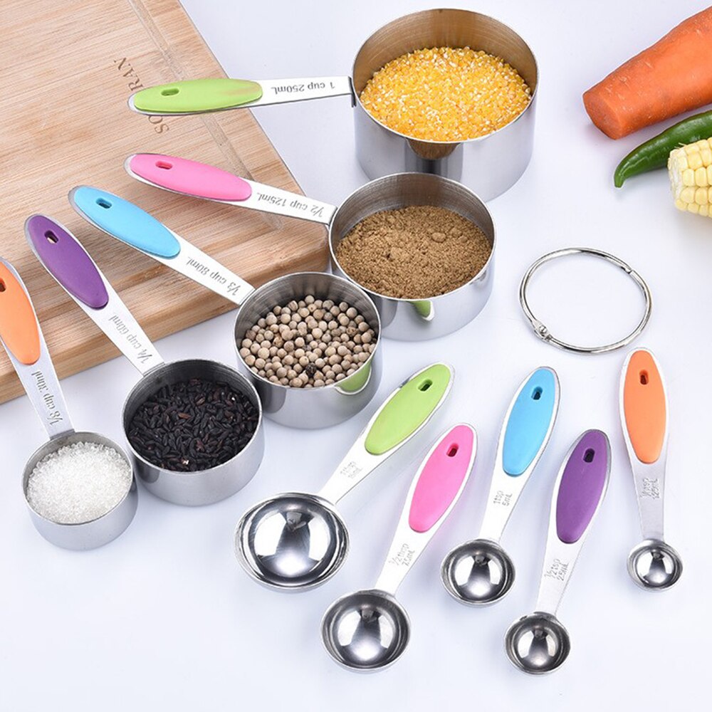 10 stuks maatbekers en lepels theelepel roestvrij staal set koffie thee