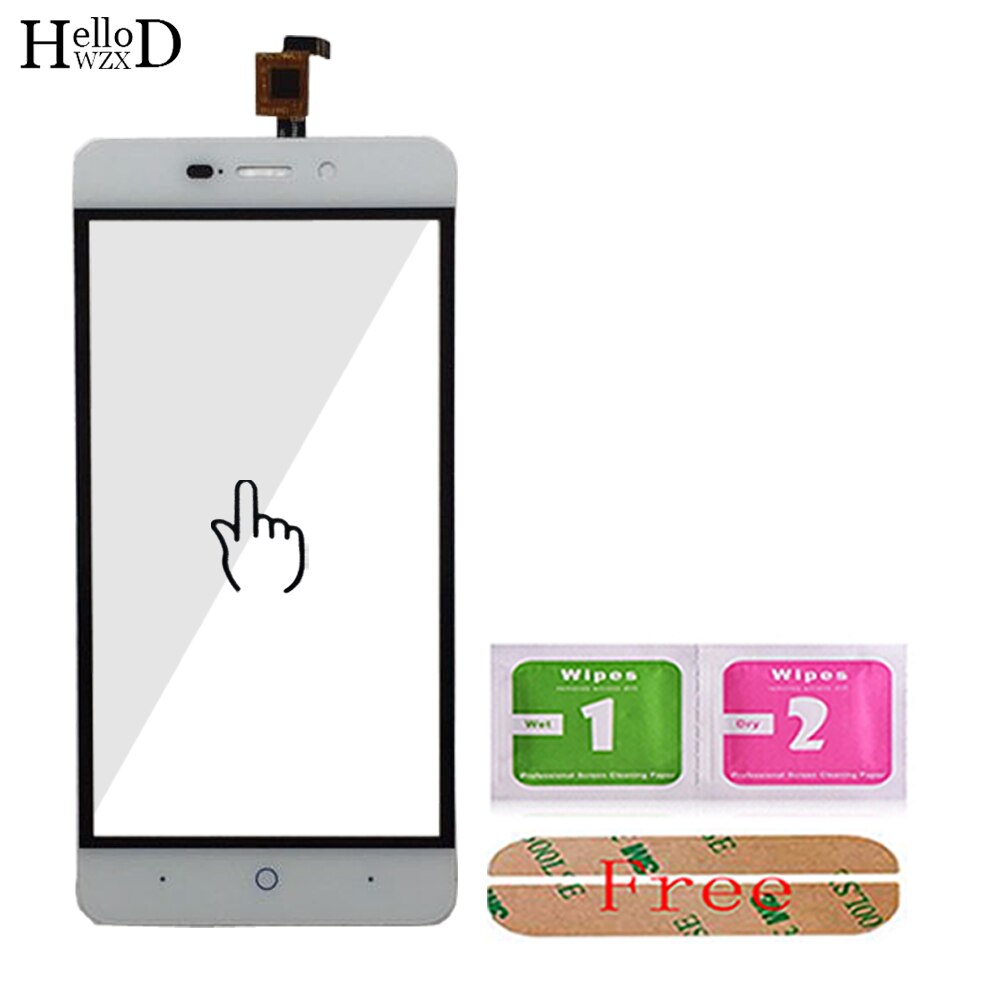 Touchscreen digitizer paneel lens sensor voor zte blade  x3 /  blade  d2 / t620 vervanging onderdeel mobiele telefoon front glas gereedschap lijm: Wit geen gereedschap