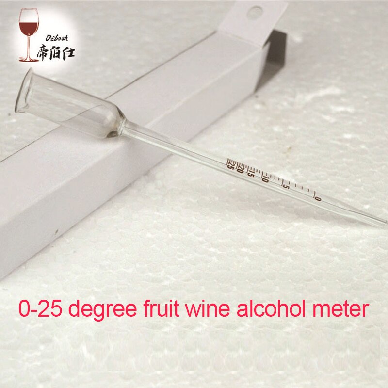 Wine/fruit wine alcohol meter 0-25 degrees to measure the alcohol content of dry wine/fruit wine, household wine accessories