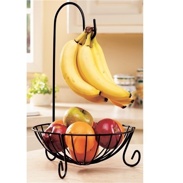 Practical Metal Fruit Basket Detachable Banana Hanger Storage Organizer