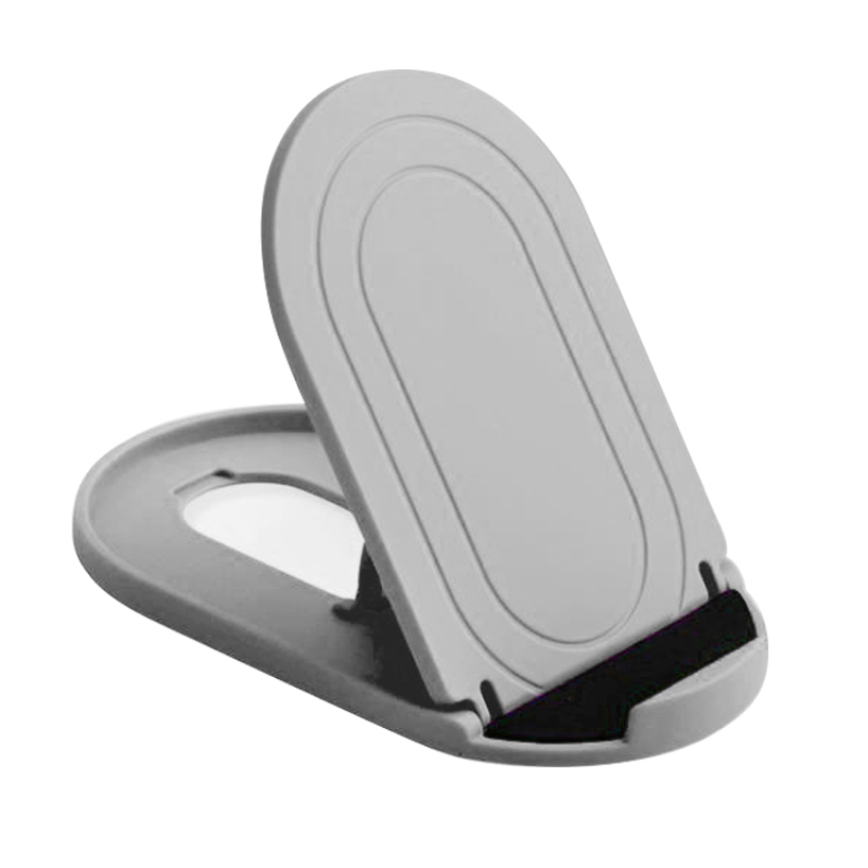 Mini soporte portátil para teléfono, base de escritorio universal de 4 grados ajustable para teléfono móvil iPhone y Android: A-Gray