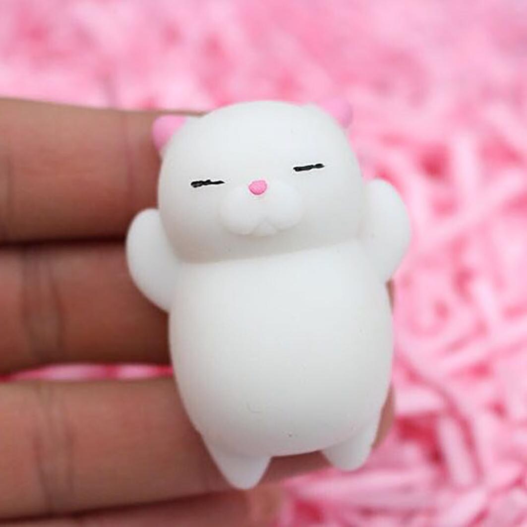 Desenhos animados 4 pçs bonito gato mochi squeezfigdet brinquedo autismo necessidades especiais aliviar o estresse decompressiontoy presente interessante para crianças
