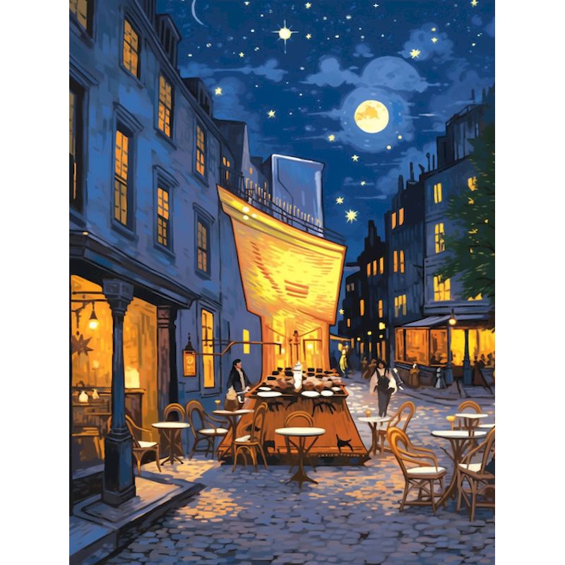 Foto benutzer definierte Farbe nach Zahlen abstrakte Straßen landschaft Zeichnung auf Leinwand DIY Bilder von Nummer Bausätze Hand bemalte Wohnkultur: Licht Gelb / 60x80 cm