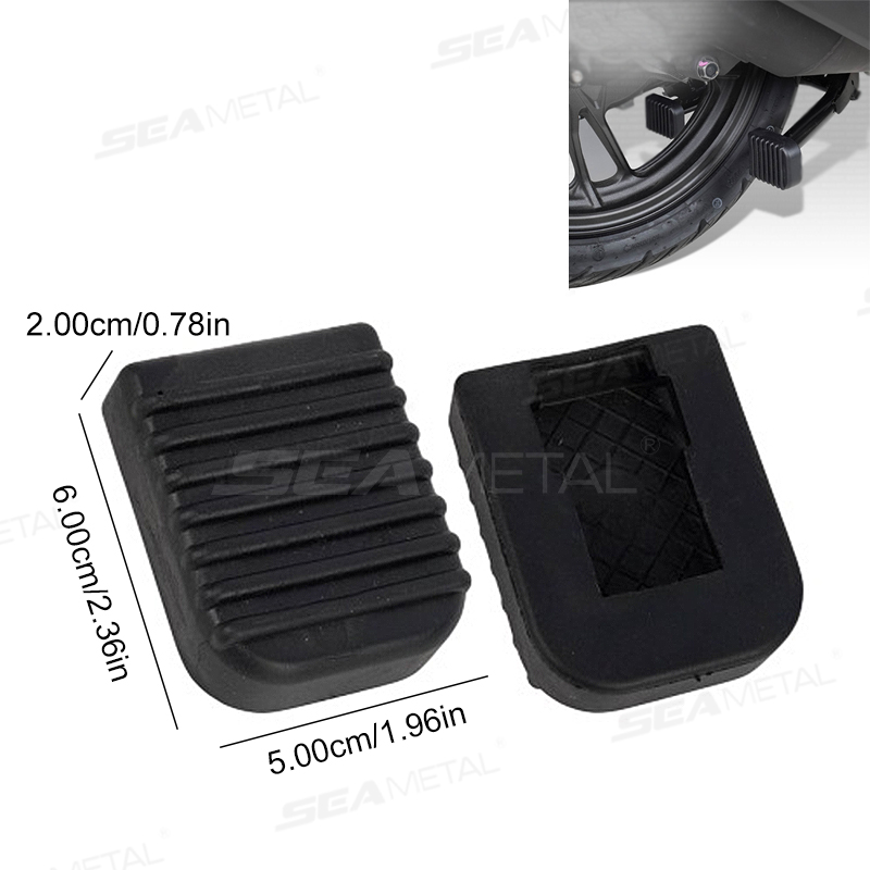 SEAMETAL-almohadilla de reposapiés para motocicleta, almohadilla de goma suave para placa Base de patinete, almohadillas antideslizantes, soporte de Base para motocicleta, pie de extensión: Default Title