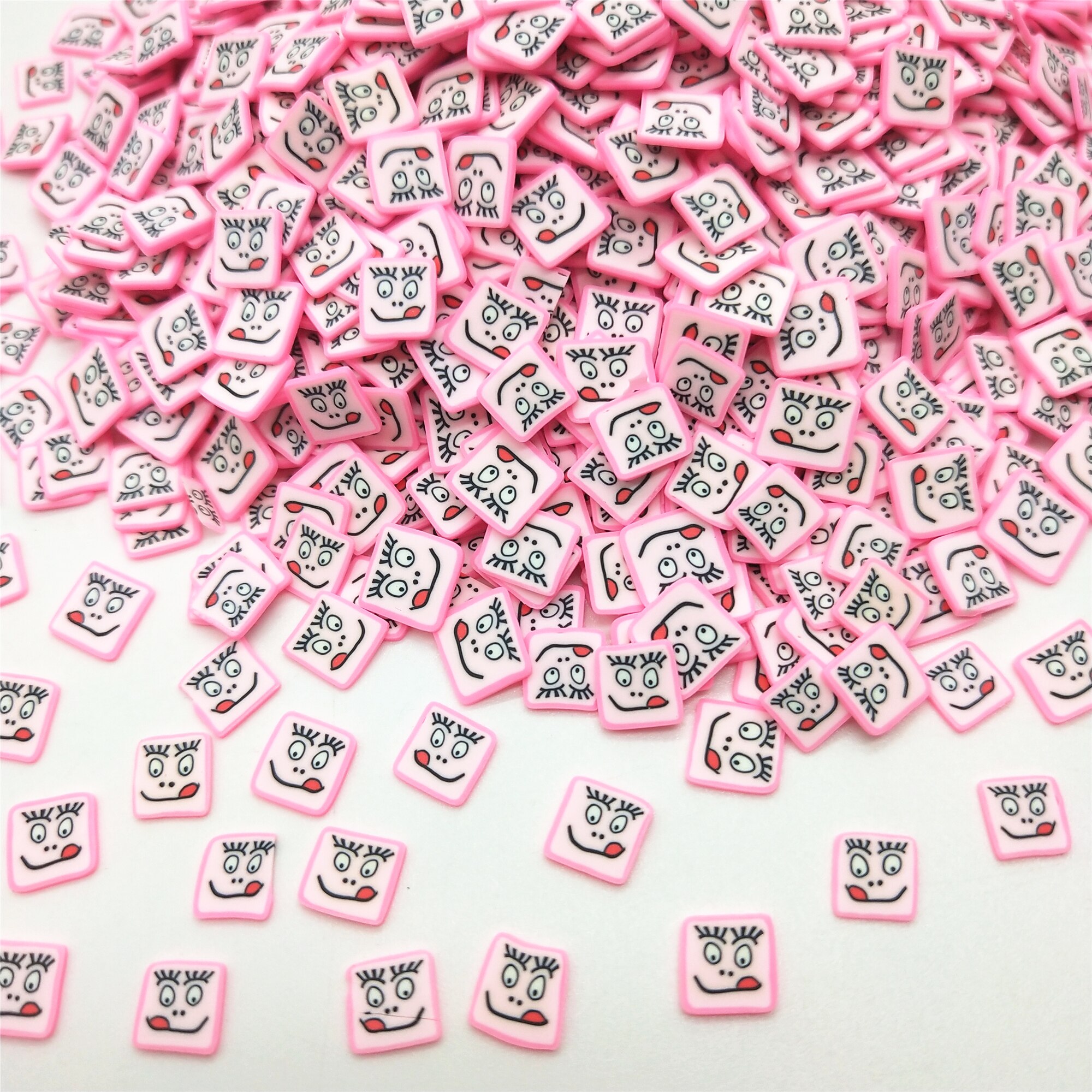 Pâte polymère pour visage d&#39;enfant, 20 g/lot, pour bricolage, 5mm, particules de boue en plastique