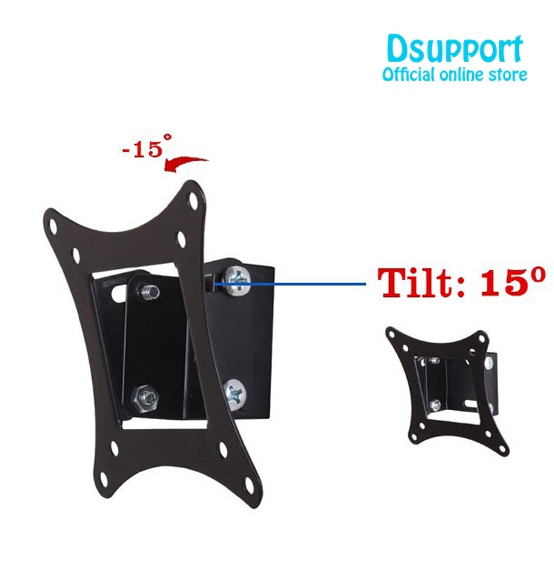 Dsupport de montage mural TV, vesa 75/100mm 2750, support de panneau plat inclinable de 14 à 26 pouces pour écran LCD