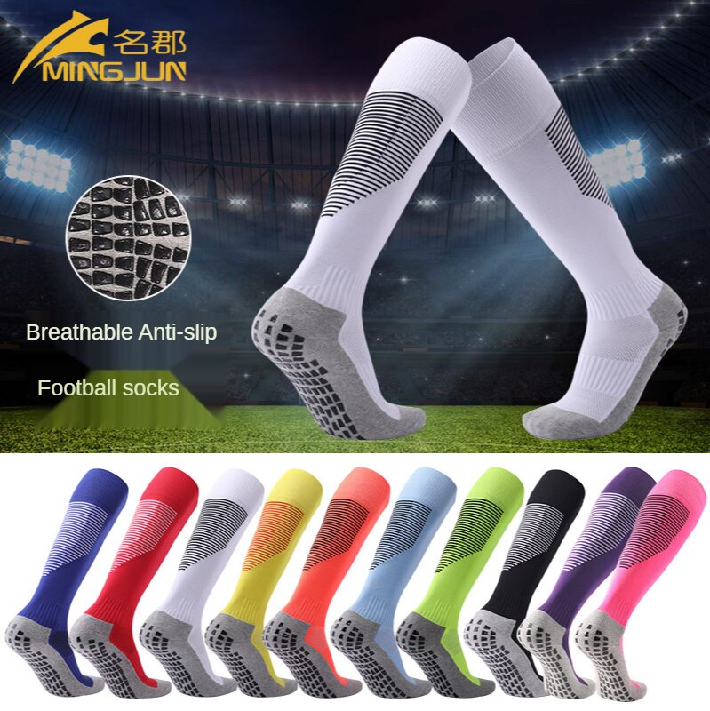 Men Women Spring Summer Breathable Football Socks Over Knee Non-slip Training Soccer Socks Outdoor Sports Socks SKJ033