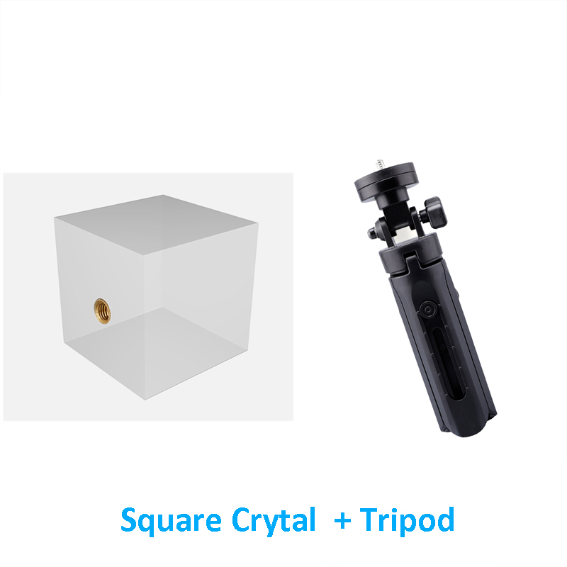 Photography Prism with 1/4'' Crystal Ball Optical Glass Magic Photo Ball Glow Effect Decorative Photography Studio Accessories: Square Tripod