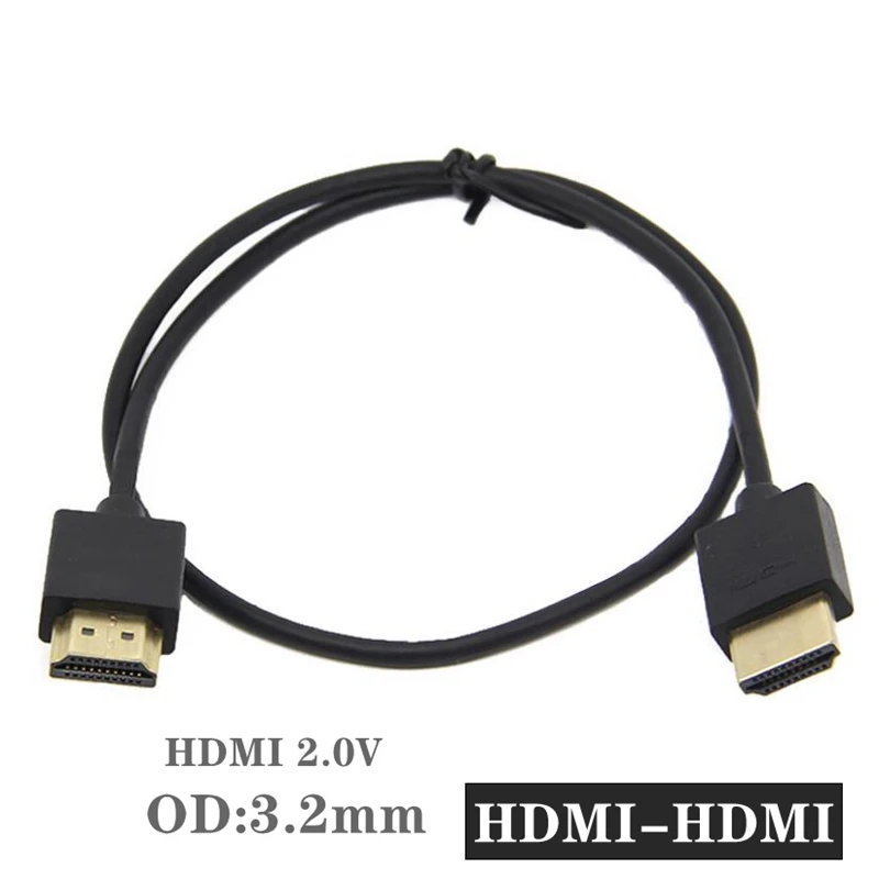 Supermyk mikro-hdmi til hdmi til mini mini-hdmi-kompatibel kabel ultratynn 4k bærbar kort hdmi tv pc kort kabel: Grå / 1.5m