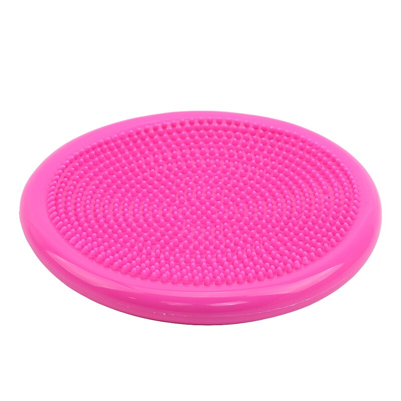 Yoga Balance Ball Training Balanced Cushion Fitness Massage Ball Adult Padded Practice Feet Rehabilitation Thick Yoga Ball: Pink