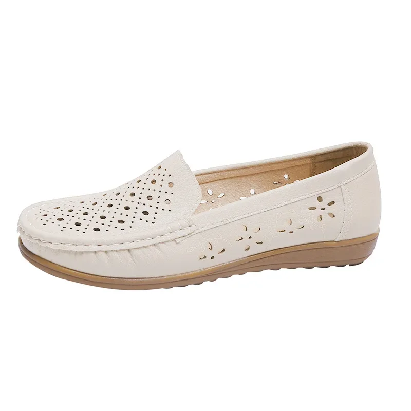 BCEBYL Sommer Neue Runde Kappe Krankenschwester Schuhe Weiche Sohle Nicht-Unterhose Sandalen Flache Schuhe Atmungsaktive lässig Sport frauen schuhe