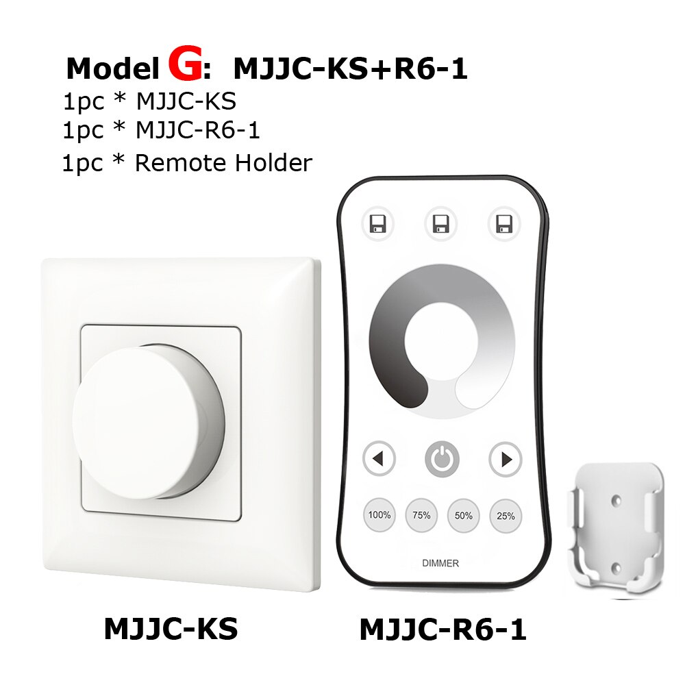 LED Dimmer 220V 230V 110V AC Wireless 2.4G RF Remote Controller Dimmable Wifi Smart LED Lamp Bulb Knob Triac Dimmer Light Switch: Model G