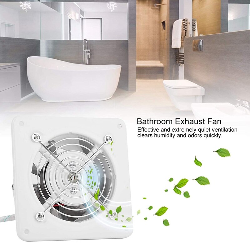 Bathroom Exhaust Fan, 25W 220V Wall Mounted Exhaust Fan Home Bathroom Quiet Ventilation Exhaust Fan Ceiling Mounted Fan
