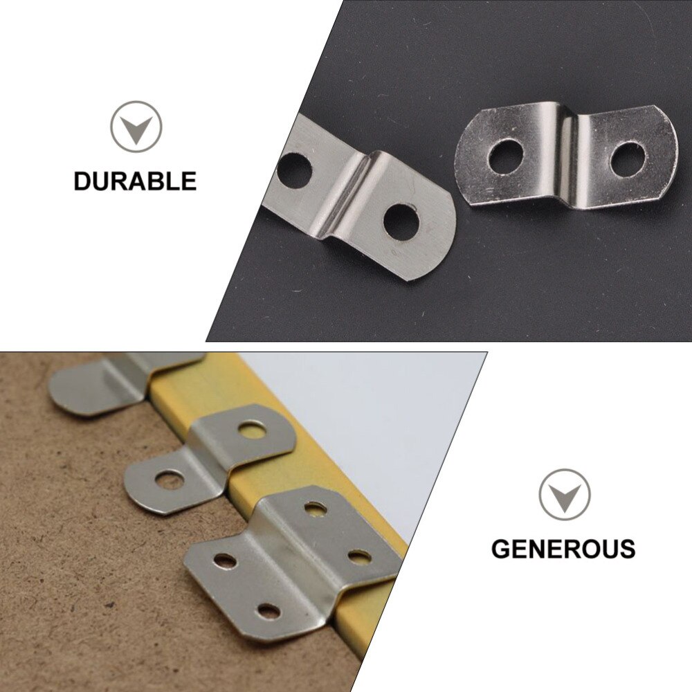 120pcs Z Shape Photo Frame Fasteners Offset Canvas Clips Table Connectors