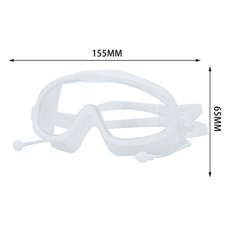 Swimming Goggles Silicone Swim Glasses Big Frame with Earplugs Men Women HD Anti-fog Eyewear Swimming Accessories