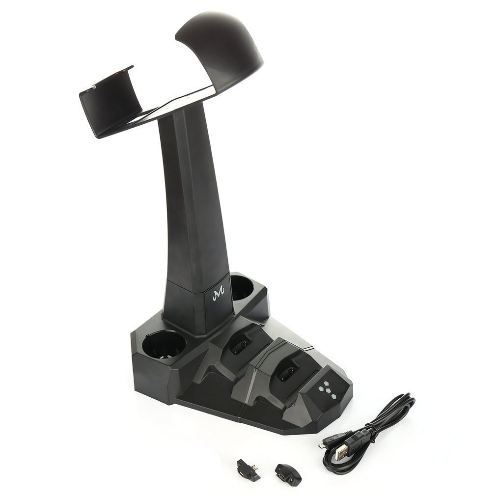 Multifunktionel 5- i -1 opladning docking nem opbevaring vr kamera headset holder til  ps4 vr til ps move controller