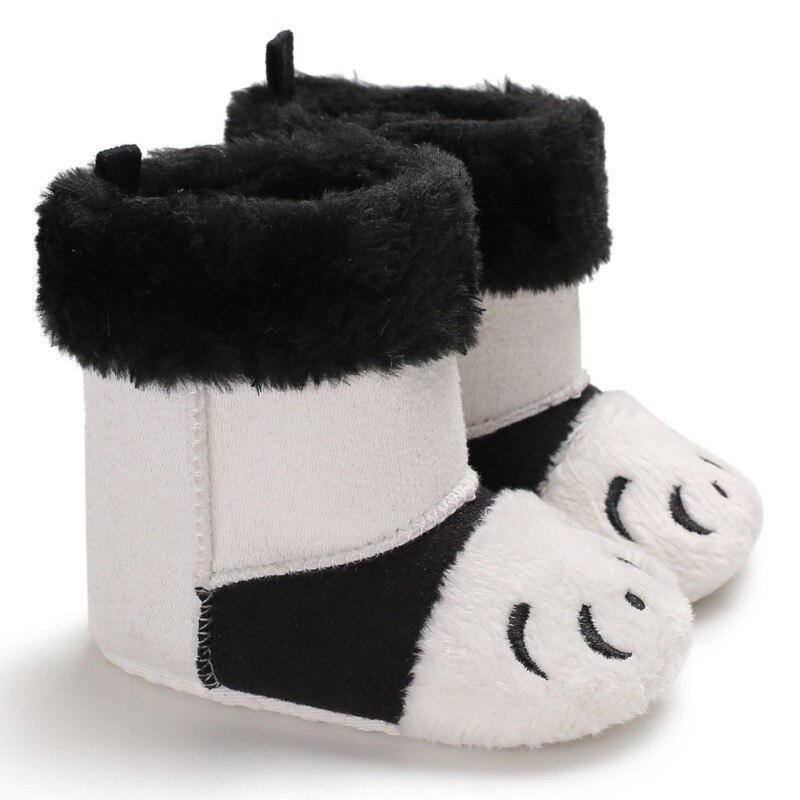 Botas de bebé recién nacido invierno cálido parche arranque para bebés niñas niños precioso Fondo suave zapatos de bebé de interior 0-18M: B / 13-18 meses