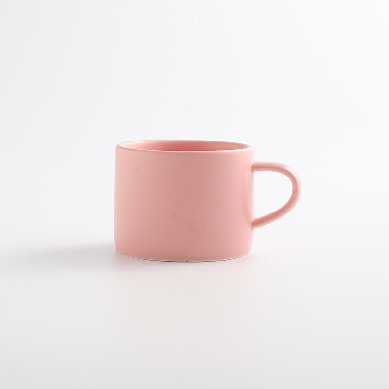 Taza para café con leche de Color sólido Simple, taza para leche con leche, vaso para beber, Simple, Taza de cerámica, 220ml: Pink