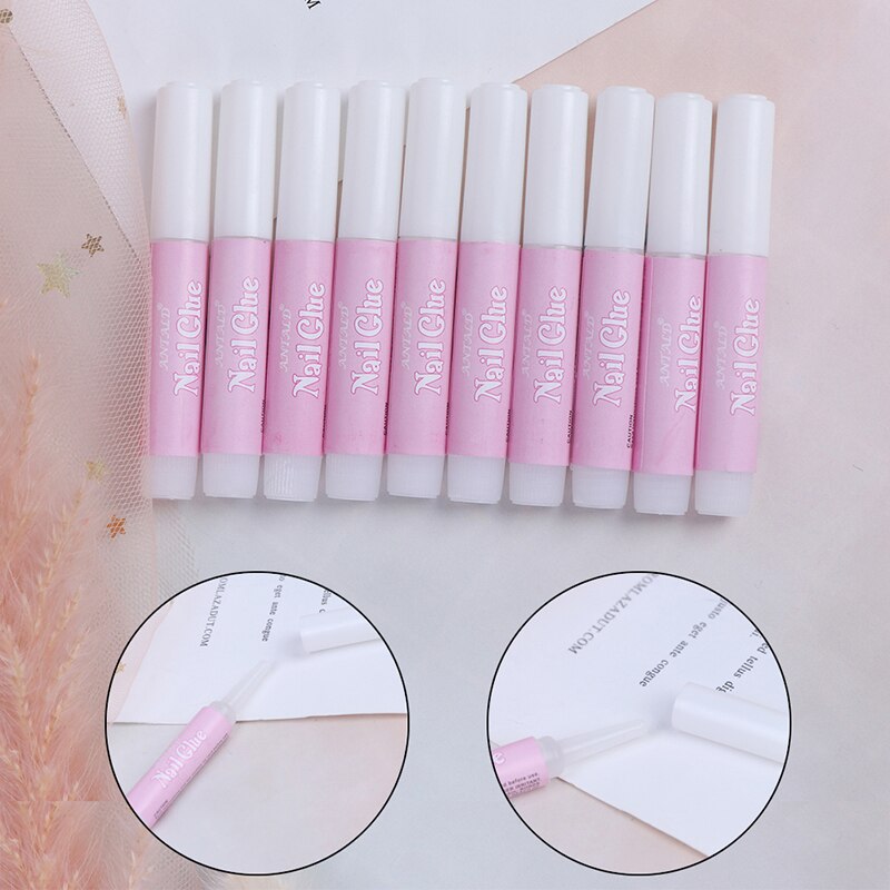 10 Stks/set 2G Valse Nagel Lijm Mini Beauty Nail Glue False Kunst Decoreren Tips Acryl Lijm Nail Accessoires