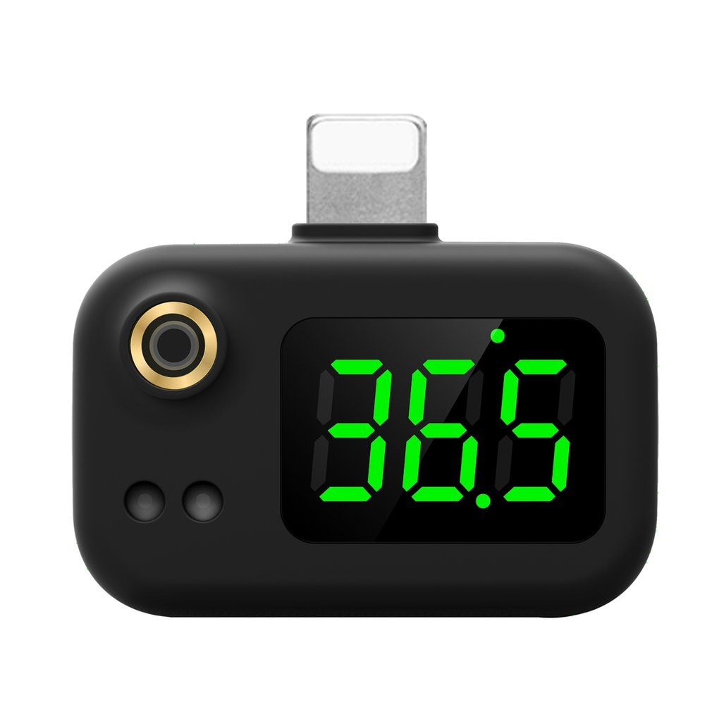 Mobiltelefon usb smart termometer berøringsfritt infrarødt termometer termometer lcd-skjerm til iphone/android tilfeldig farge: til iphone