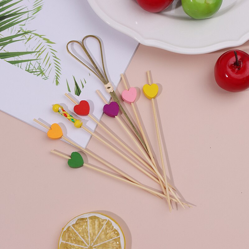 100 Stück Weihnachts Obst Picks Aus Bambus - Festliche Spieße Für Dessert & Party