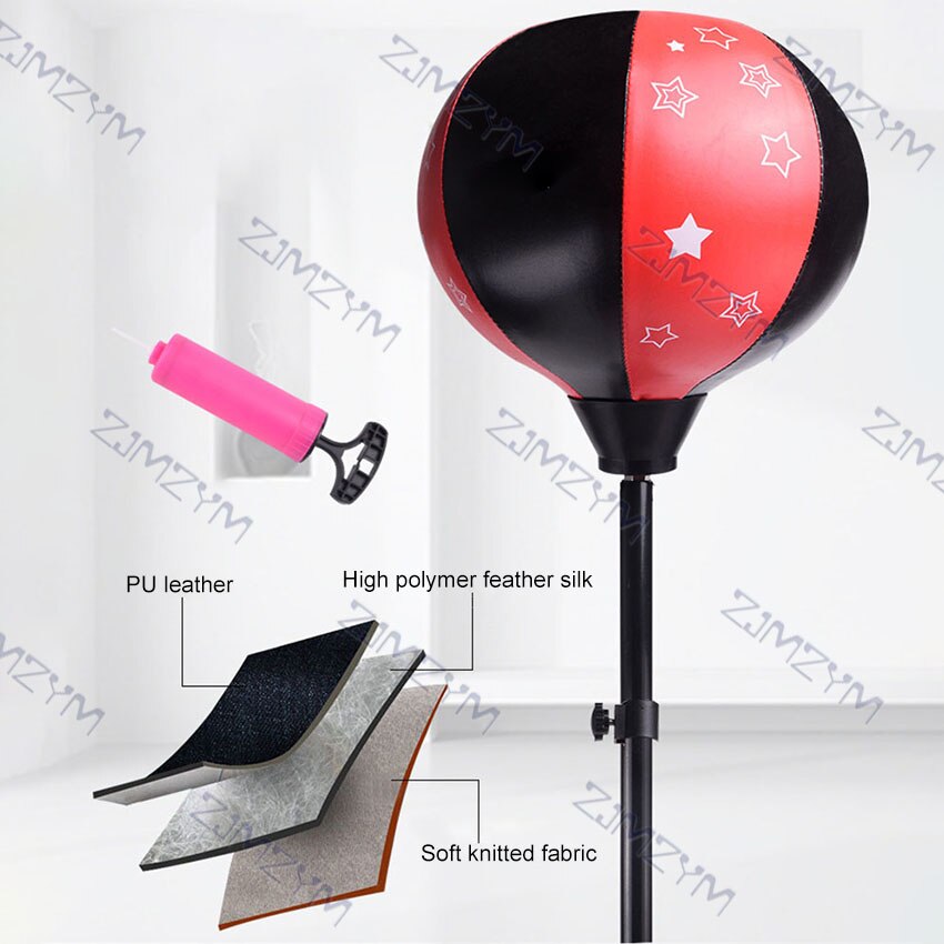 Vertikal bokseball justerbar barn fitness boksesett punch pear speed ball for barn punching sports gym hjemmetrening