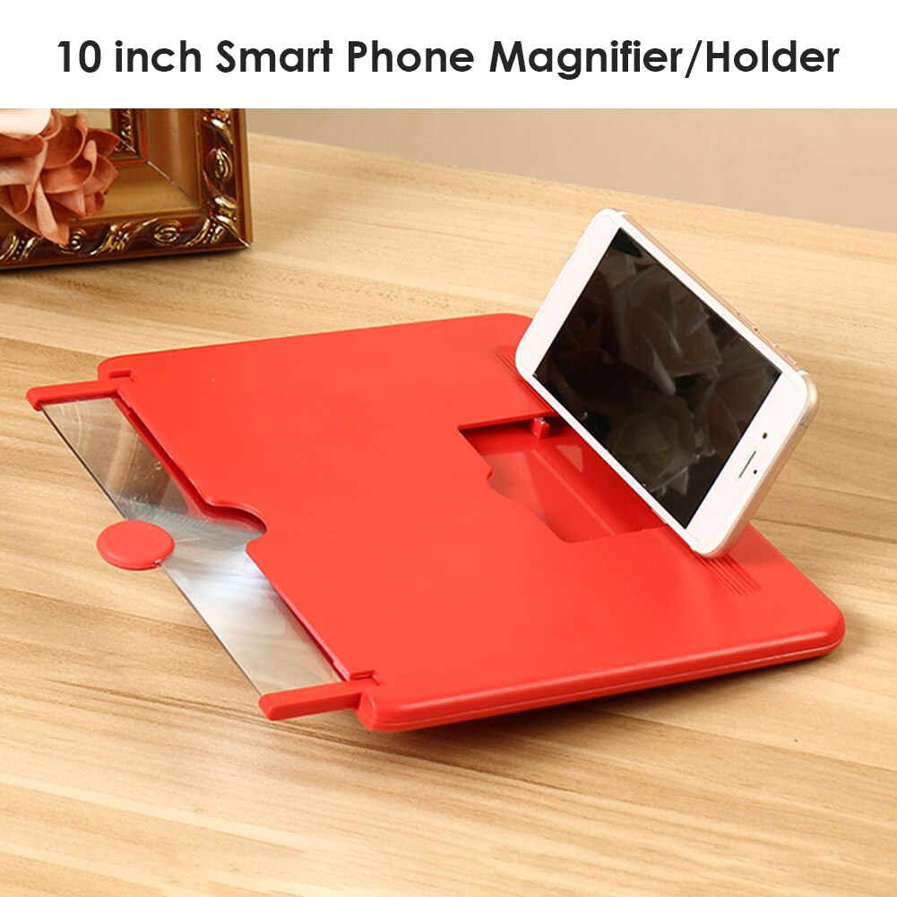 Universal 10 inch Mobile Phone Magnifier Bracket Holder 5D Video Screen Amplifier Magnifying Enlarger Desktop Stand