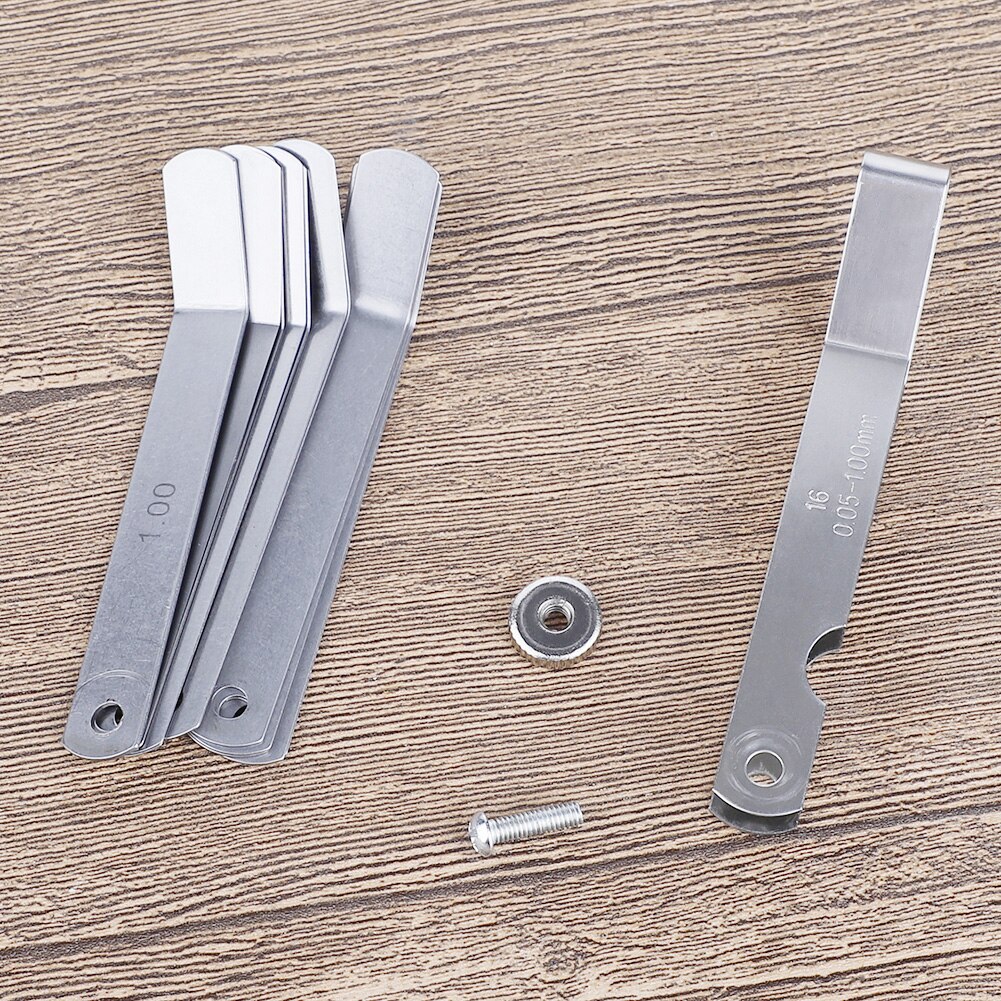 Original 0.05 to 1mm Thickness Curved Stainless Steel Gap Metric Filler Feeler Gauge