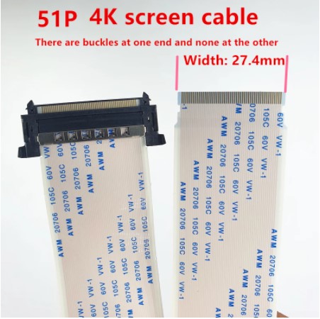 41Pin / 51Pin LVDS Cable for TV Screen LCD LED Display Screen Cable Flexible Cable 4K HD LCD TV Screen Cables: Blue