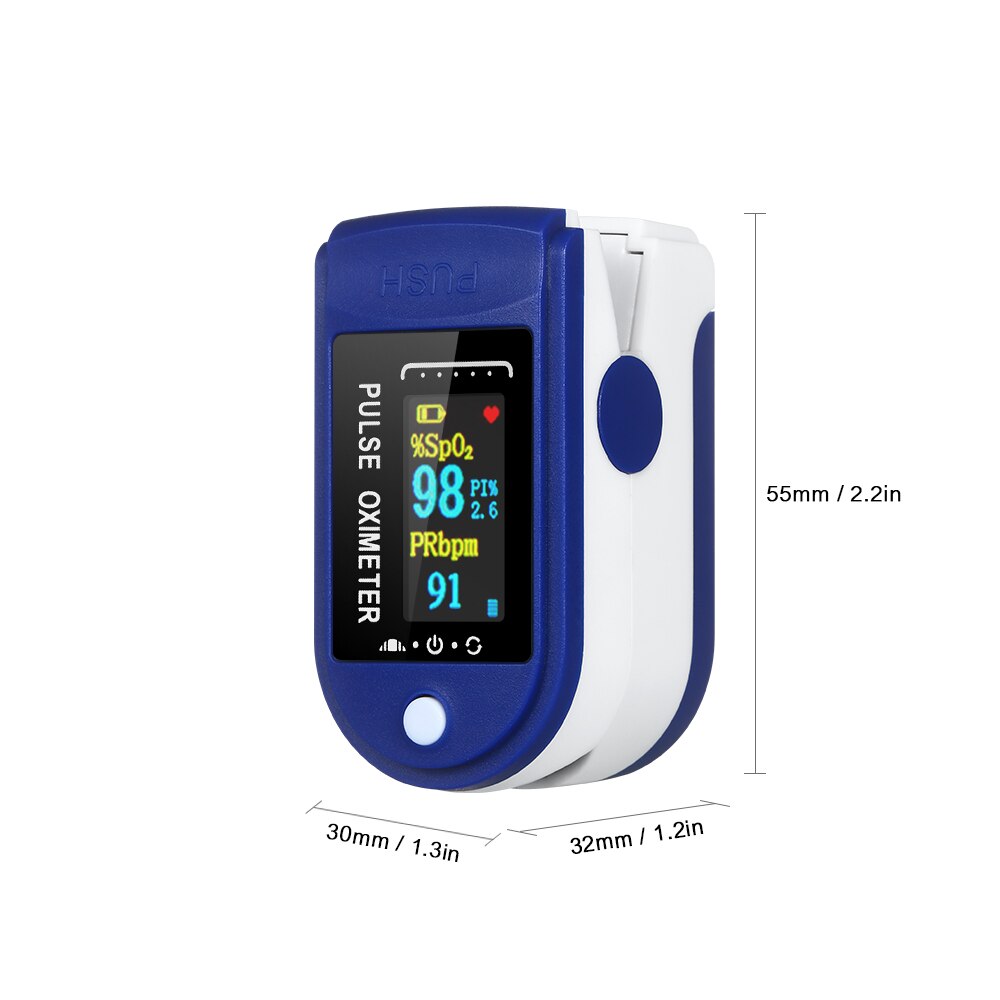 Fingerspids pulsoximeter 10s hurtig måling auto-off alarm blod iltmætning pulsregistrering bærbar til hjemmerejse